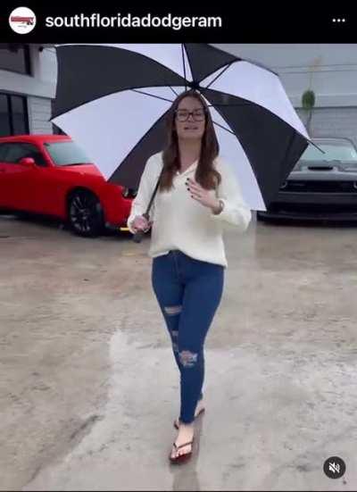 Would you suck on those toes after she been walking around in those sandals for 8 hours in the rain