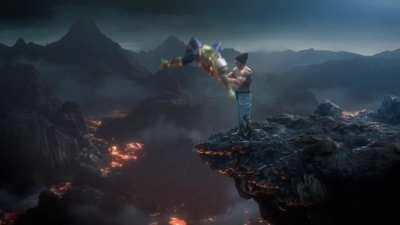 For the folks who caught the Nintendo Direct yesterday, here's what ACTUALLY should have happened when Kazuya tried to throw Falcon off a mountain! 😉