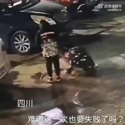 Chinese kids lighting the gas in manholes for fun