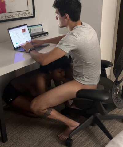 Keeping herself occupied while I answer my messages