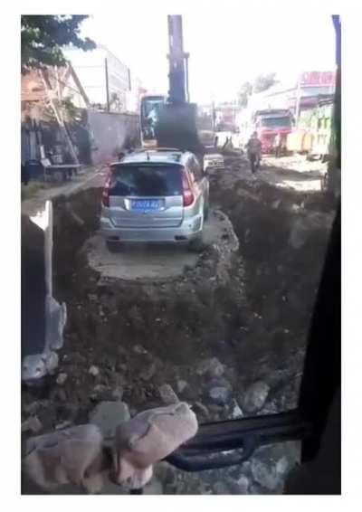 WCGW Park your car in construction area