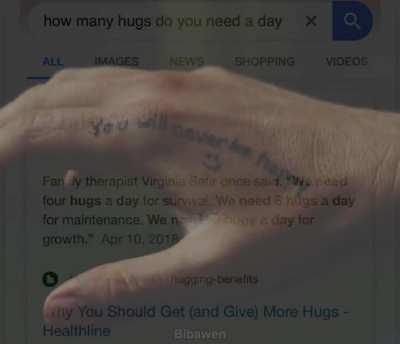 I don't think I've gotten eight hugs this year