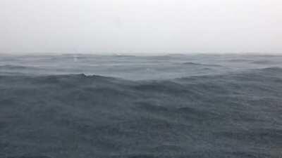 Heavy rain+🌊 out in the open ocean