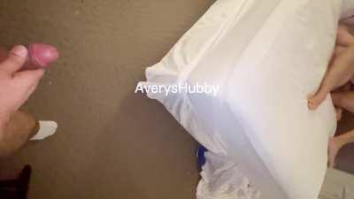 I was having so much fun watching and recording my wife bouncing on her bull’s cock that I couldn’t control and leaked within few minutes. Meantime, they both went on another 30 minutes before he filled her up