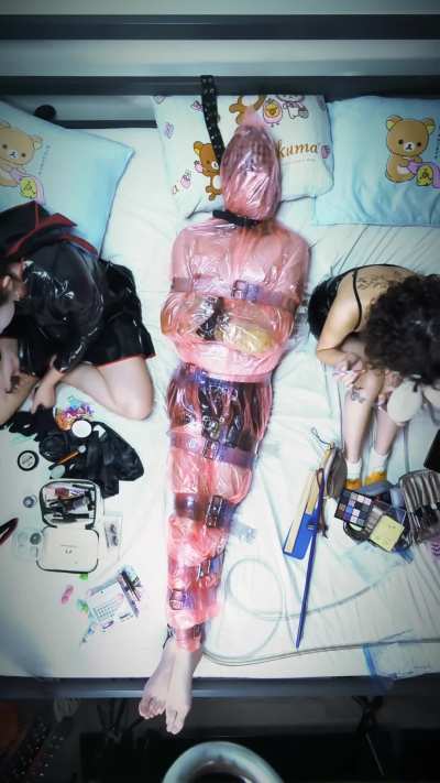 How can anyone sustain 2 hours of mummification while listening to the chatter between two 20-something year old's doing their makeup?? It was a test of endurance like I've never experience before LOL  The full 2 hours video will be going into my ManyVids