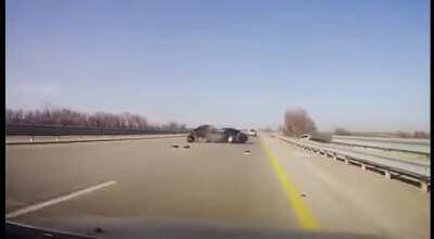 HMFT after some fucktard changes their tires in the middle of a highway