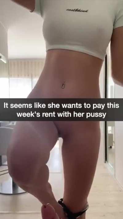 I'm going to collect rent everyday, and my receipt is the cum dripping from her pussy