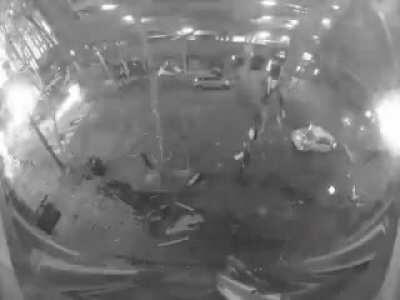 CCTV footage from the Explosion in Nashville this morning. (Volume warning)