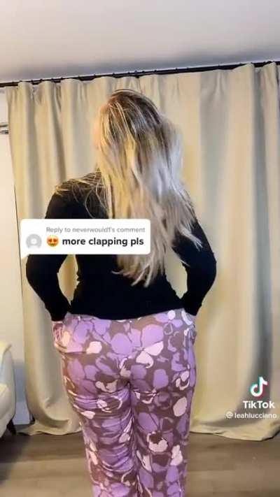Clapping my ass in flare pants