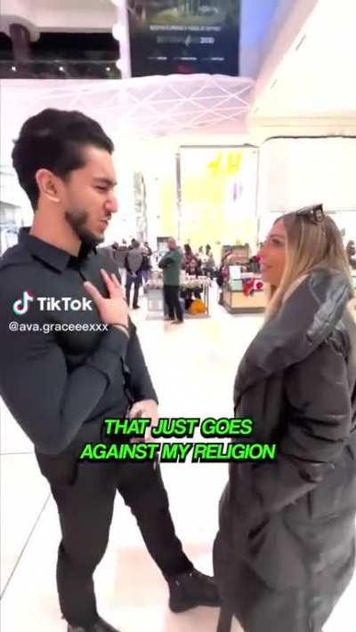 Just invade a random guy's personal space asking 