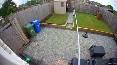 Me wiping out my son with a Rabona… he was fine just a little annoyed!