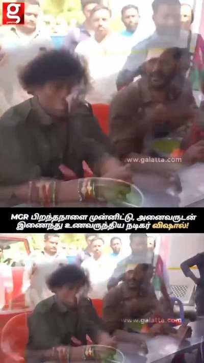 Puratchi Thalapathy strikes again 🫡 yobi babu reaction though 😅