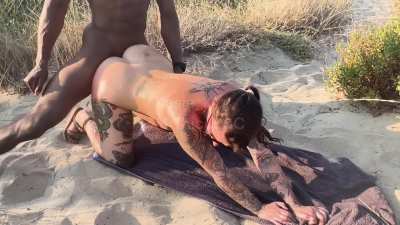 sexy PAWG Kasie_K taking BBC outdoors