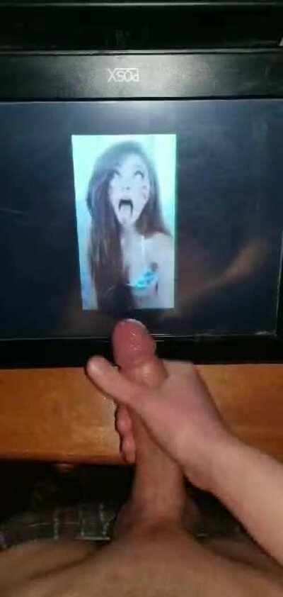 My bud jerkin his huge cock over belle delphine - hot cum tribute - to be fed celebs and porn add hertsgirls on k1k - second screen required