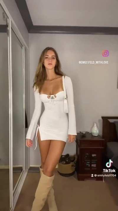 Emily feld in white