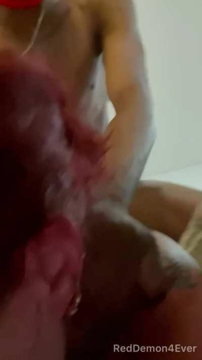 This is all her husband saw on FaceTime