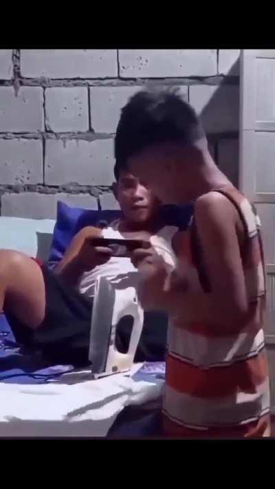 Be careful with the iron 🙏😅