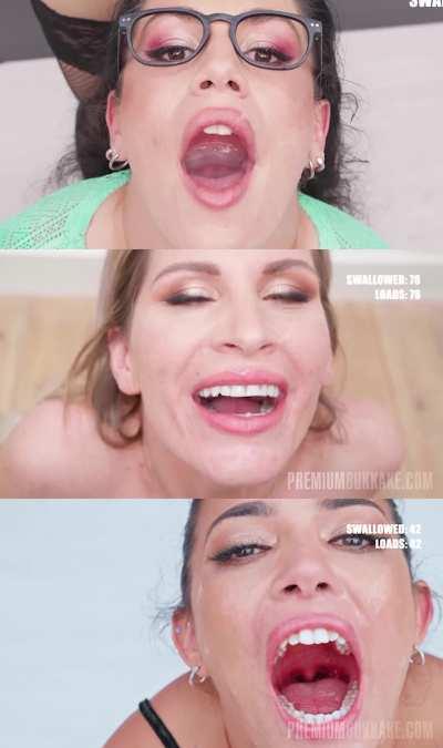 Open mouth cum swallowing technique