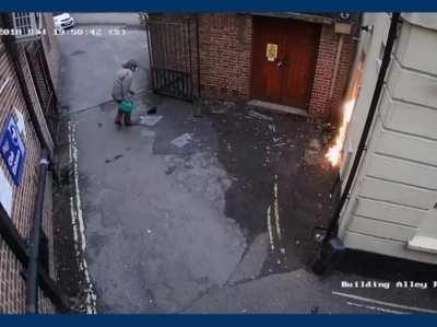 To burn down a synagogue unscathed