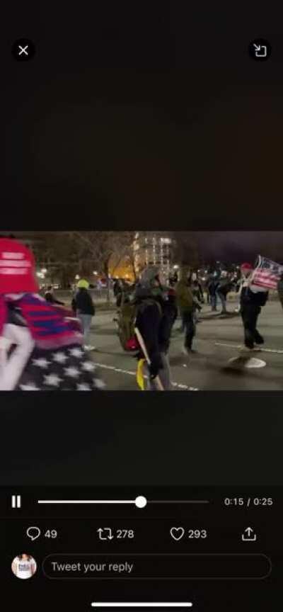 “Wait till we come back with riffles” “traitors get the rope” MAGAt tells at police