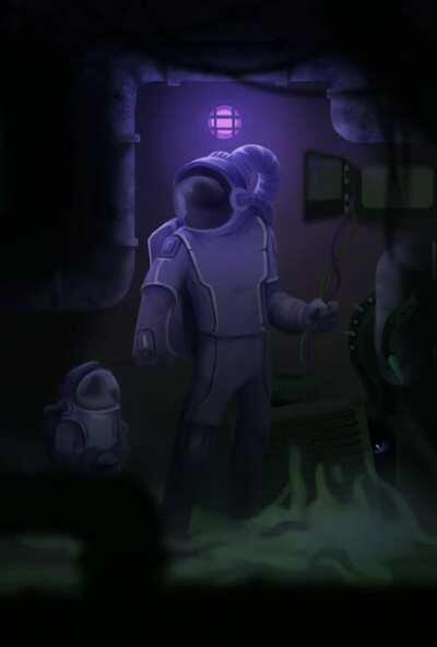 [F A N A R T] Hi! I made this Among Us Fan Art! Beware of electrical!