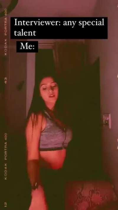 What she's trying to indicate 🤔