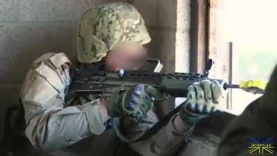 Footage of Ukrainian soldiers being trained in the UK by NATO troops.