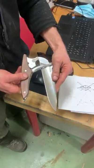 today study with my master of knives 🔪 patented system,more blade than handle😍