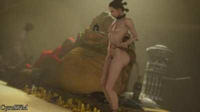 Rey servitude to Jabba the Hutt (cyrusfm)