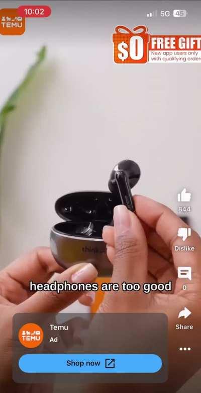 The least deranged Temu ad