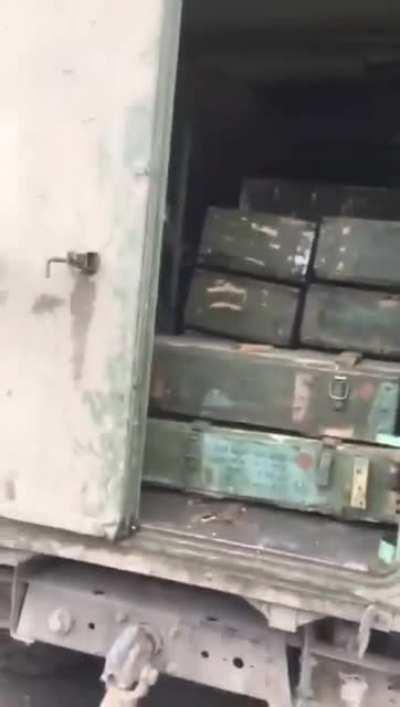 Russian invaders use Medevac truck to transport artillery shells