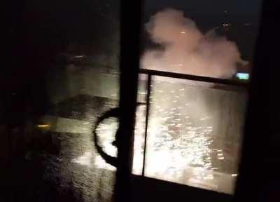 Lightning strike up close!