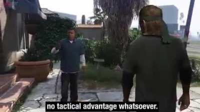 Big boss roasted franklin so hard it made a time paradox