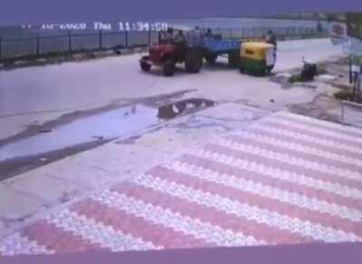 HMFT after getting slingshot by a wire.