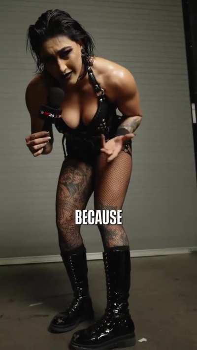 Rhea talking about one of her outfits