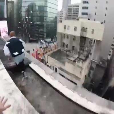 Parkour in Hong Kong. The way he shows the heights.