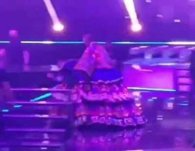 How they got Manizha's dress off the stage after she performed