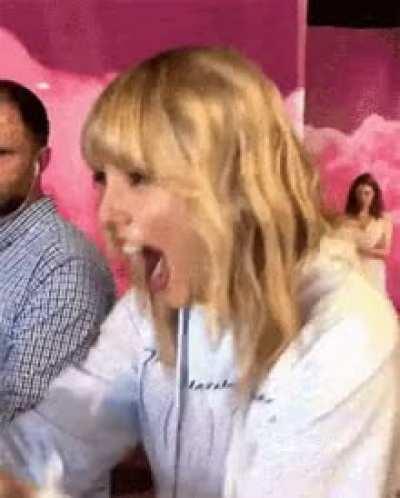 Her reaction when you pull your dick out for her