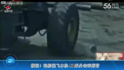 Maximum velocity rock causes man to go into the fencing response. Rest in Peace