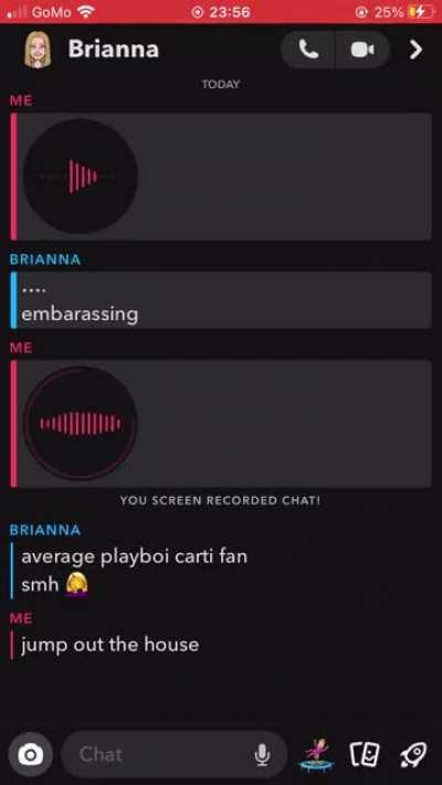 i sang control to the bih that dude was toxic to and this is how she responded