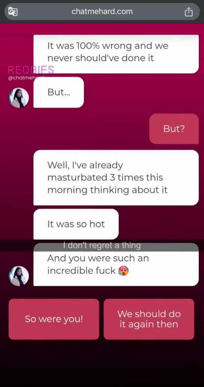 I shouldn't have fucked my son, but...