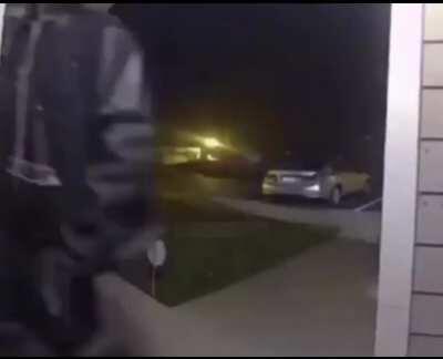 @9 seconds they exchange gun fire