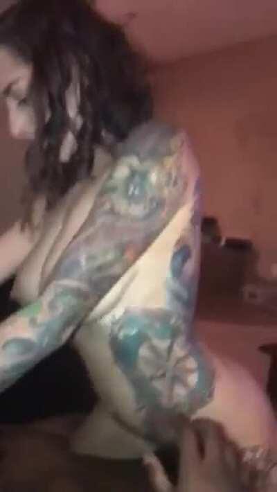 Enjoying her first BBC ride [OC]