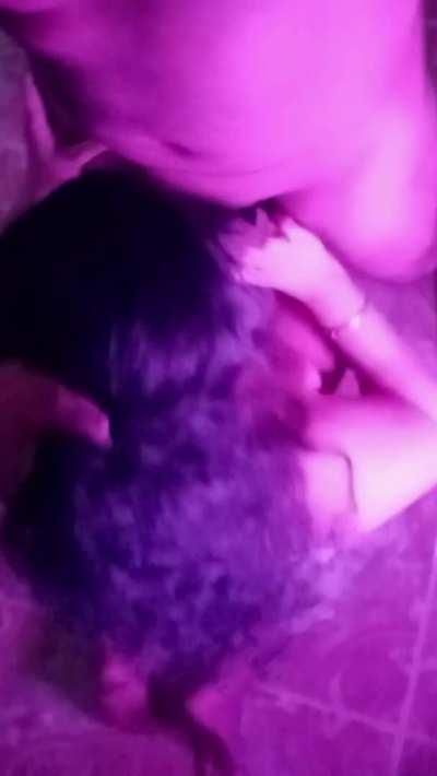 Its incredibly sensual to watch her get drunk and enjoy the ride while playing with her hairs! Couldn't stop myself creasing her soft tits and cum in between them!