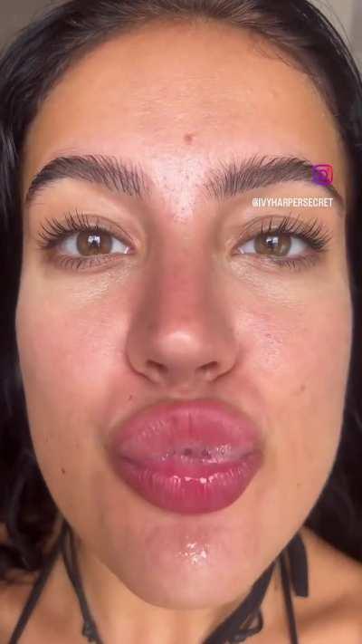 Ivy Harper. Sleeveless Armpit Cleavage Spit Spitting Wet Lips Erotic Seductive Sensual Teasing Tempting Temptation Hot Sexy