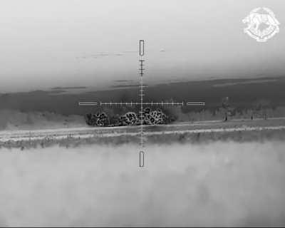 Ukranian SOF hits a Russian vehicle with a IED