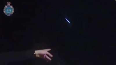 Western Australia, Roebourne police body cam footage of light in sky.
