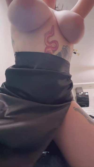 wanna cum on my boobs?