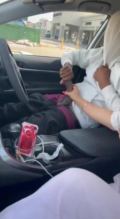 TS Melisa Milking Hung Shy Guy in a Car