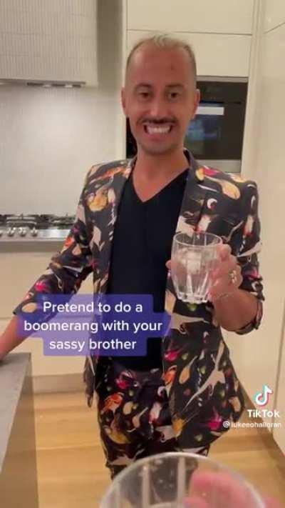 The way he pretends every time..